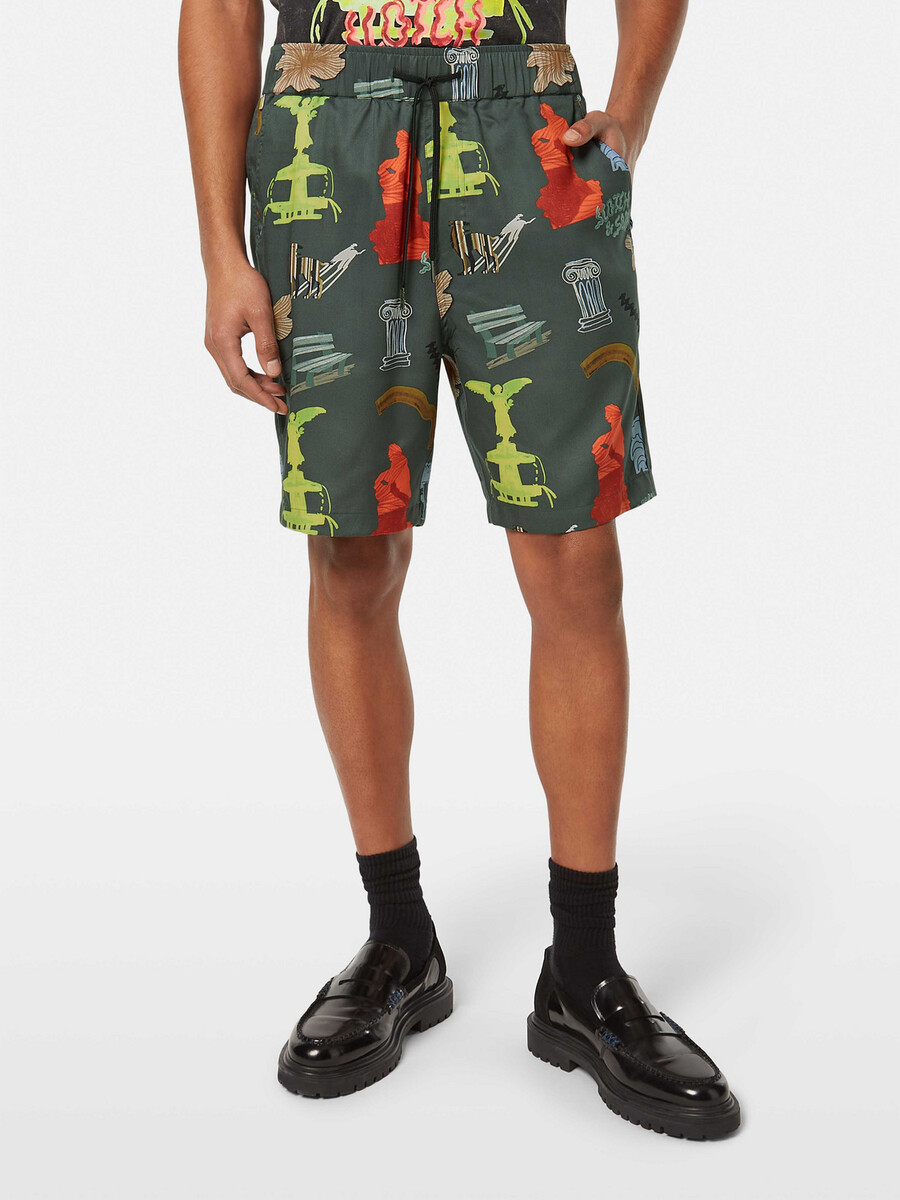 fave park bedruckte bermuda-shorts mit lockerer passform
