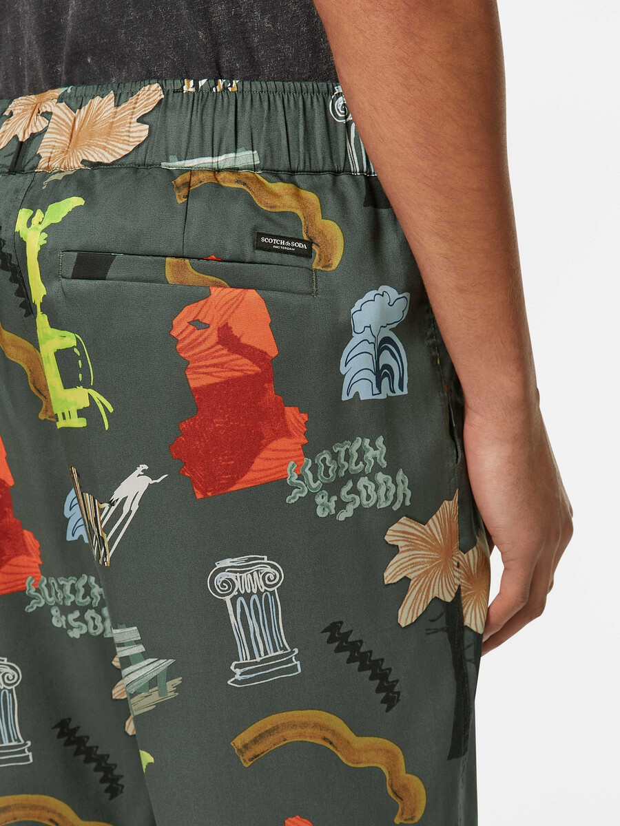fave park bedruckte bermuda-shorts mit lockerer passform