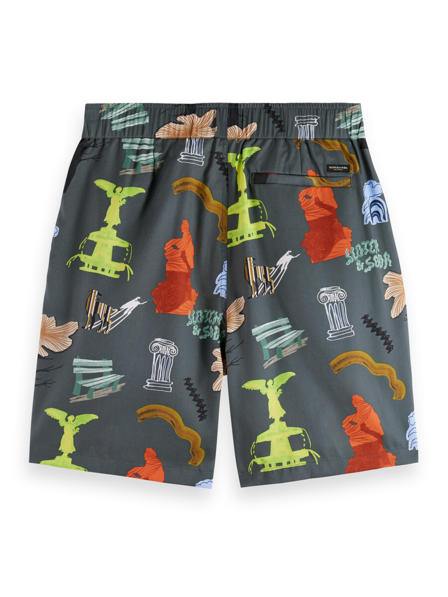 fave park bedruckte bermuda-shorts mit lockerer passform