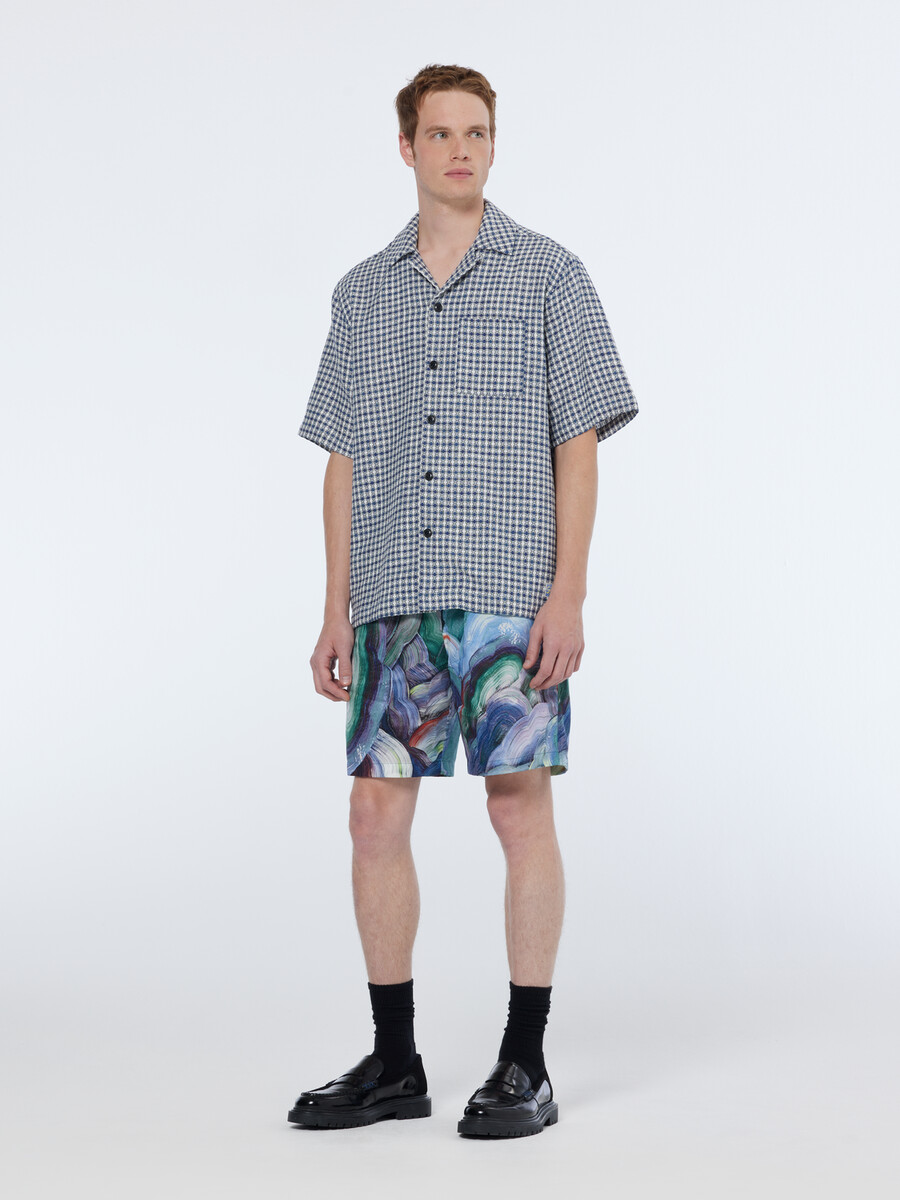 lieblings-bermudashorts mit abstraktem print und lockerer passform
