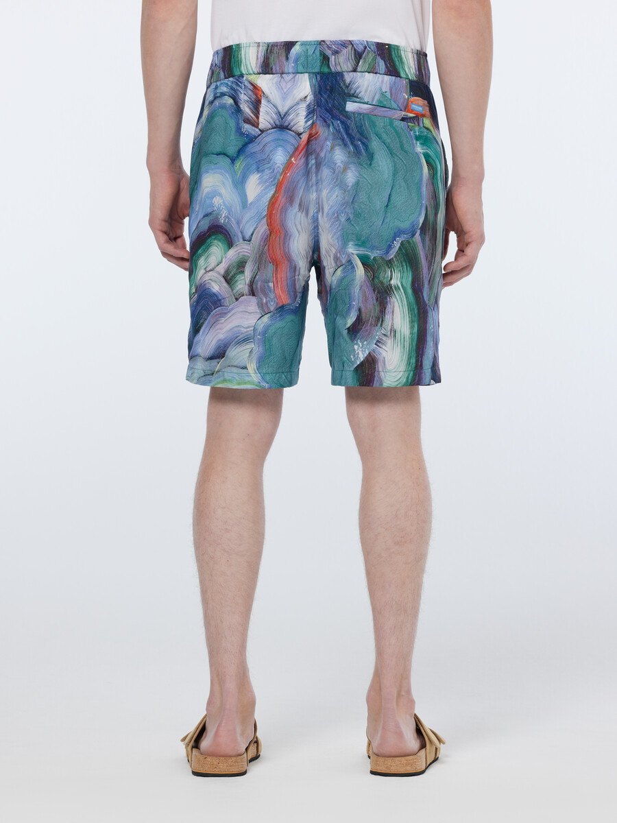 lieblings-bermudashorts mit abstraktem print und lockerer passform