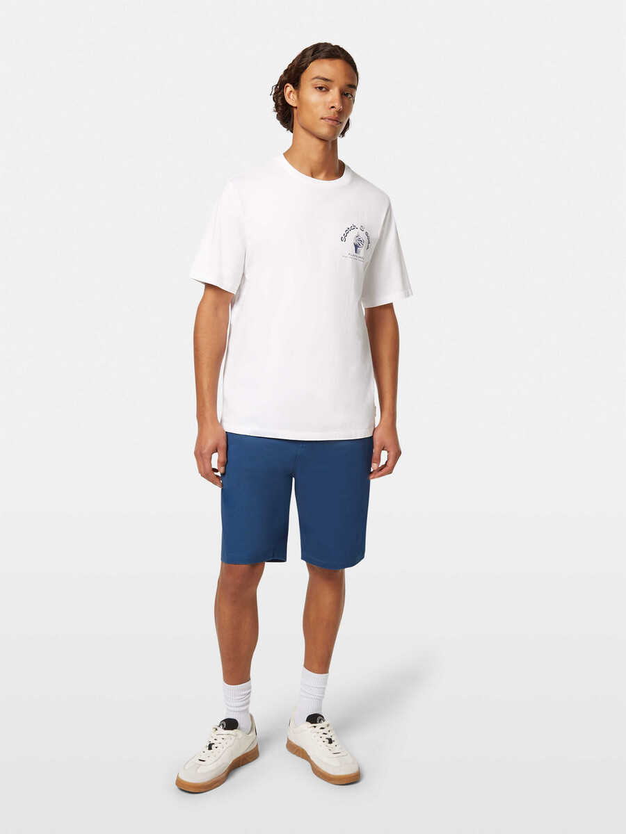 stuart chino-shorts aus gewaschenem baumwollmischgewebe