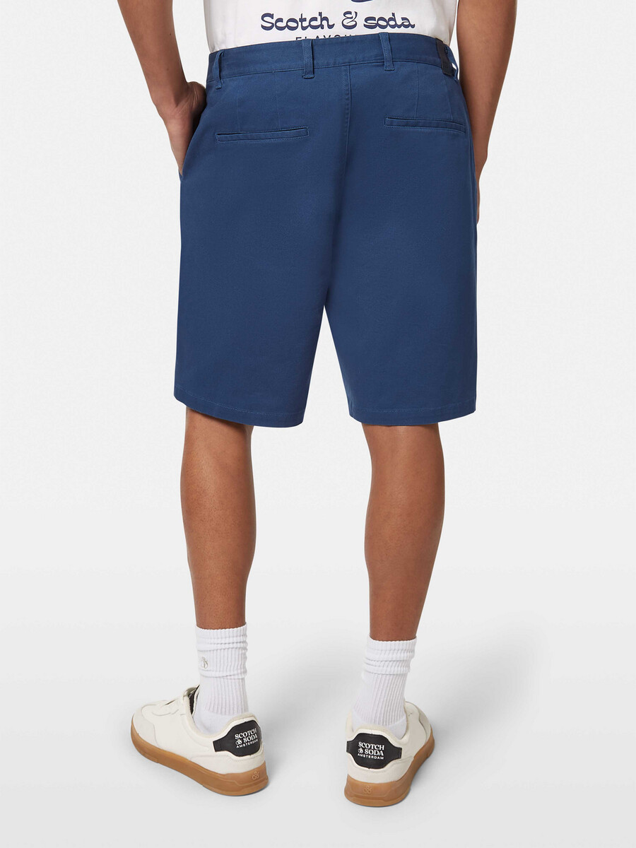 stuart chino-shorts aus gewaschenem baumwollmischgewebe