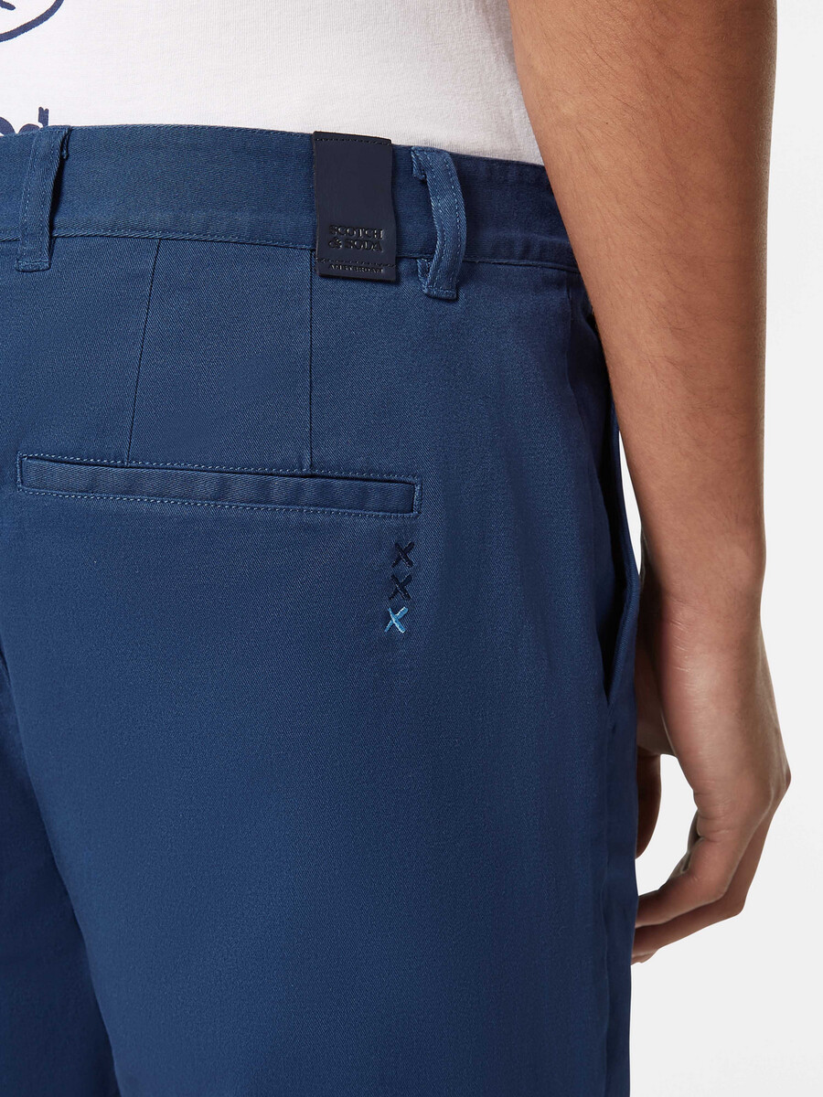 stuart chino-shorts aus gewaschenem baumwollmischgewebe
