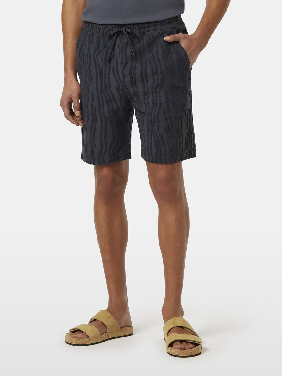 shorts aus baumwollfrottee-jacquard