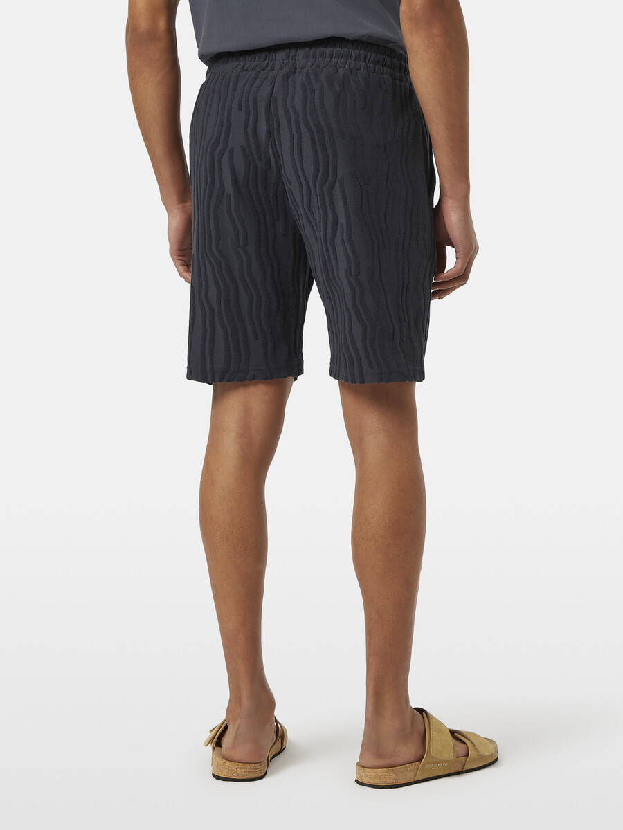 shorts aus baumwollfrottee-jacquard