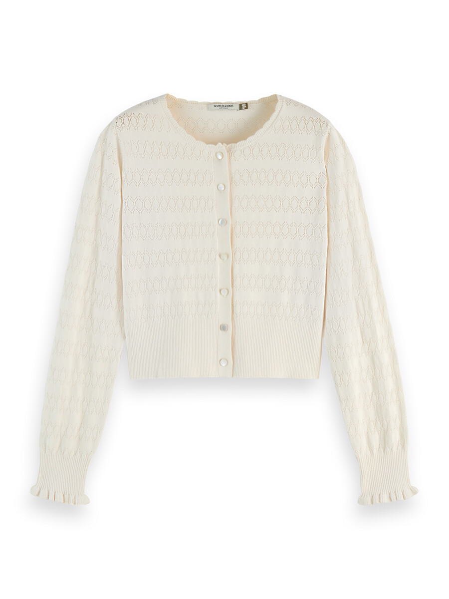 strickjacke mit punktmuster