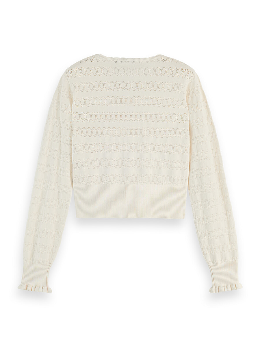 strickjacke mit punktmuster