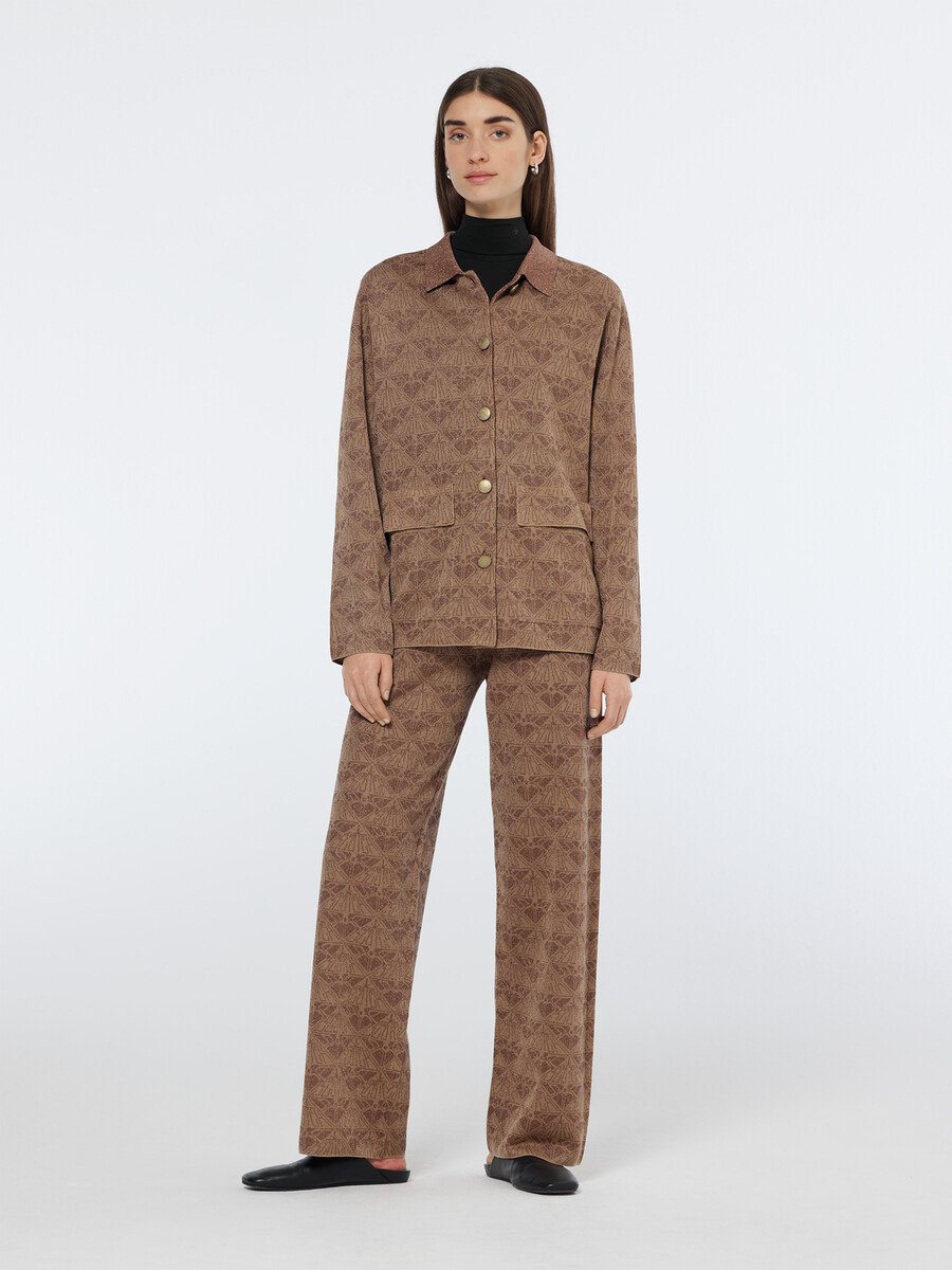 strickjacke mit monogramm-jacquardmuster