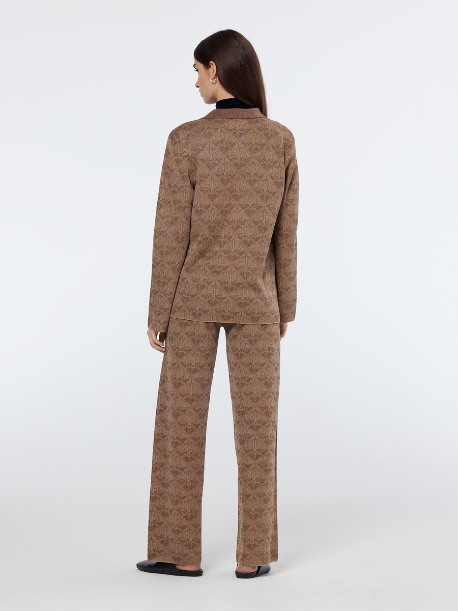 strickjacke mit monogramm-jacquardmuster