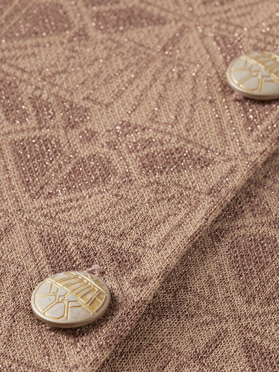 strickjacke mit monogramm-jacquardmuster