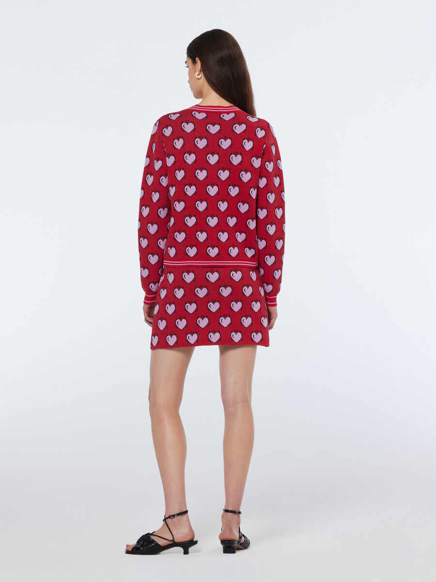 scotch soda x burton morris cardigan mit herzmuster