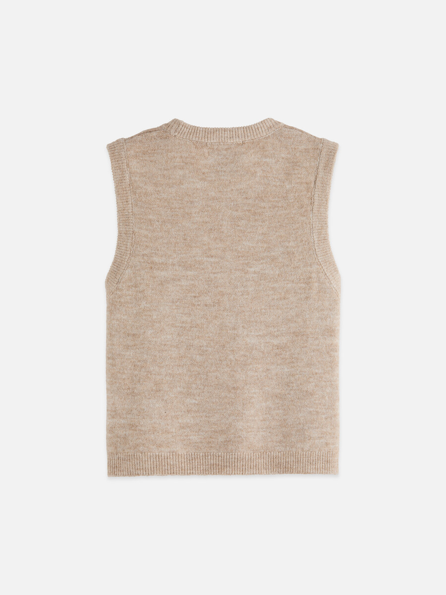 besticktes stricktop mit rundhalsausschnitt