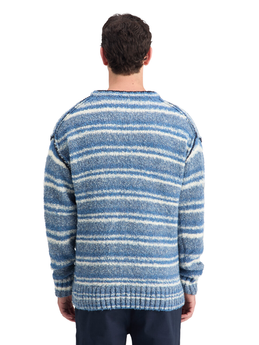 bouclé-pullover mit überschnittenen schultern