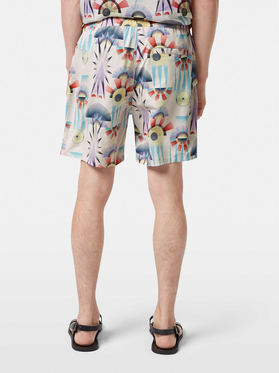 bedruckte mittellange badehose