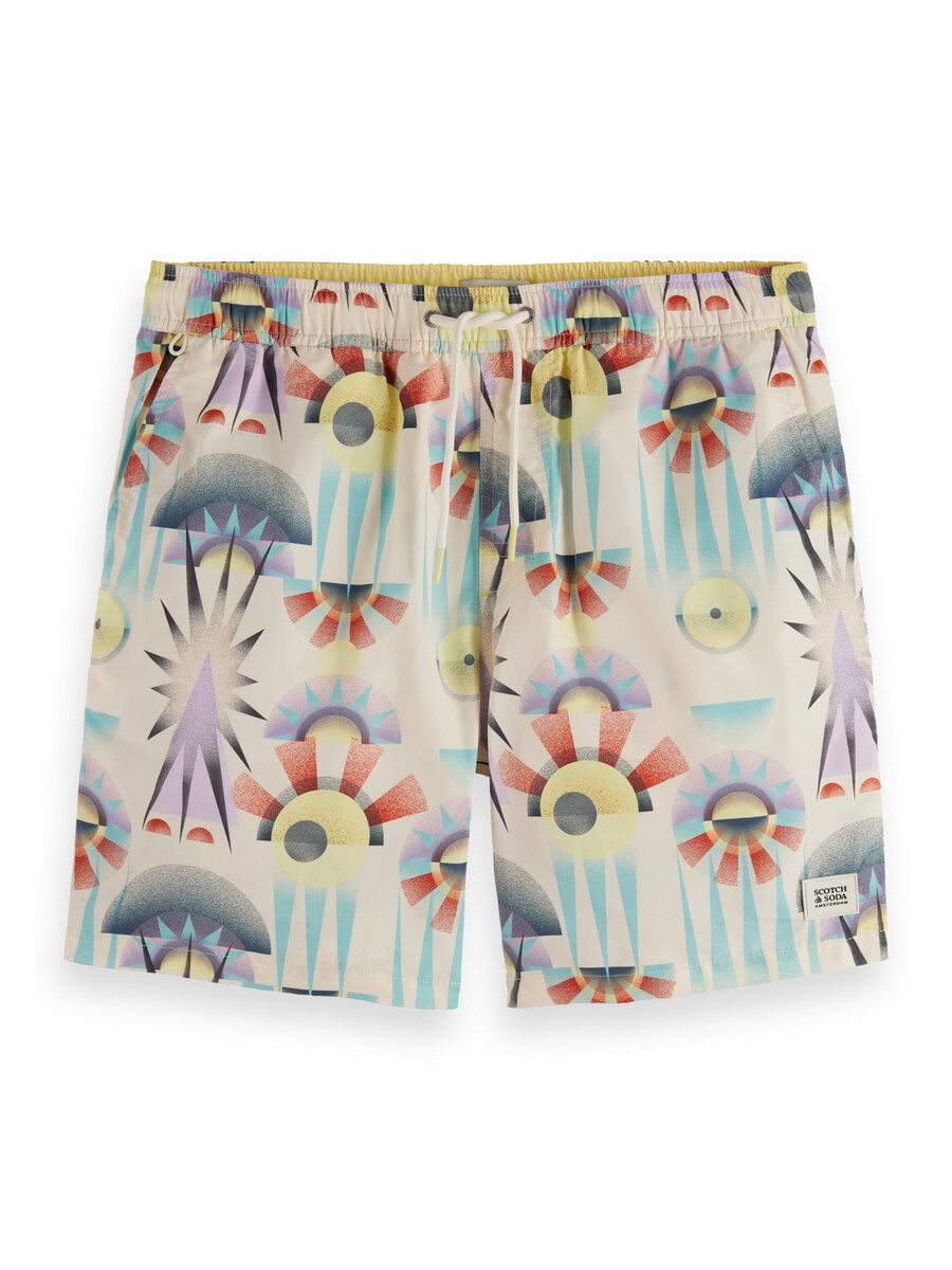 bedruckte mittellange badehose