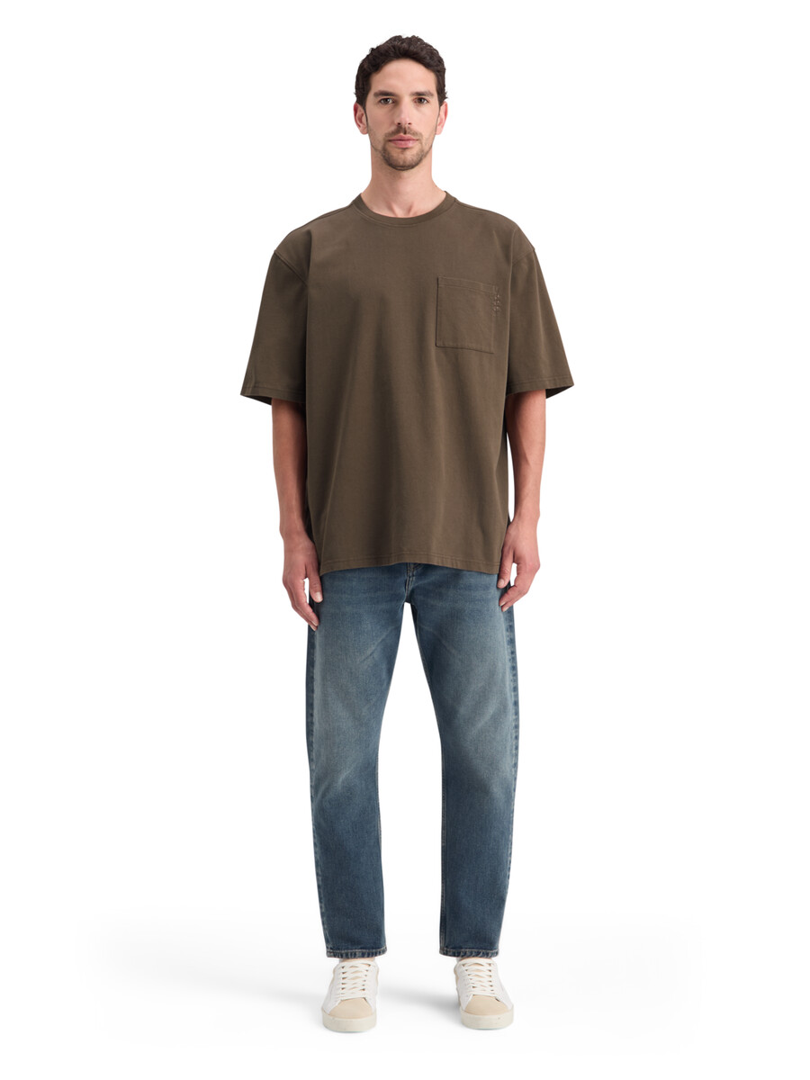 t-shirt mit lockerer passform und brusttasche