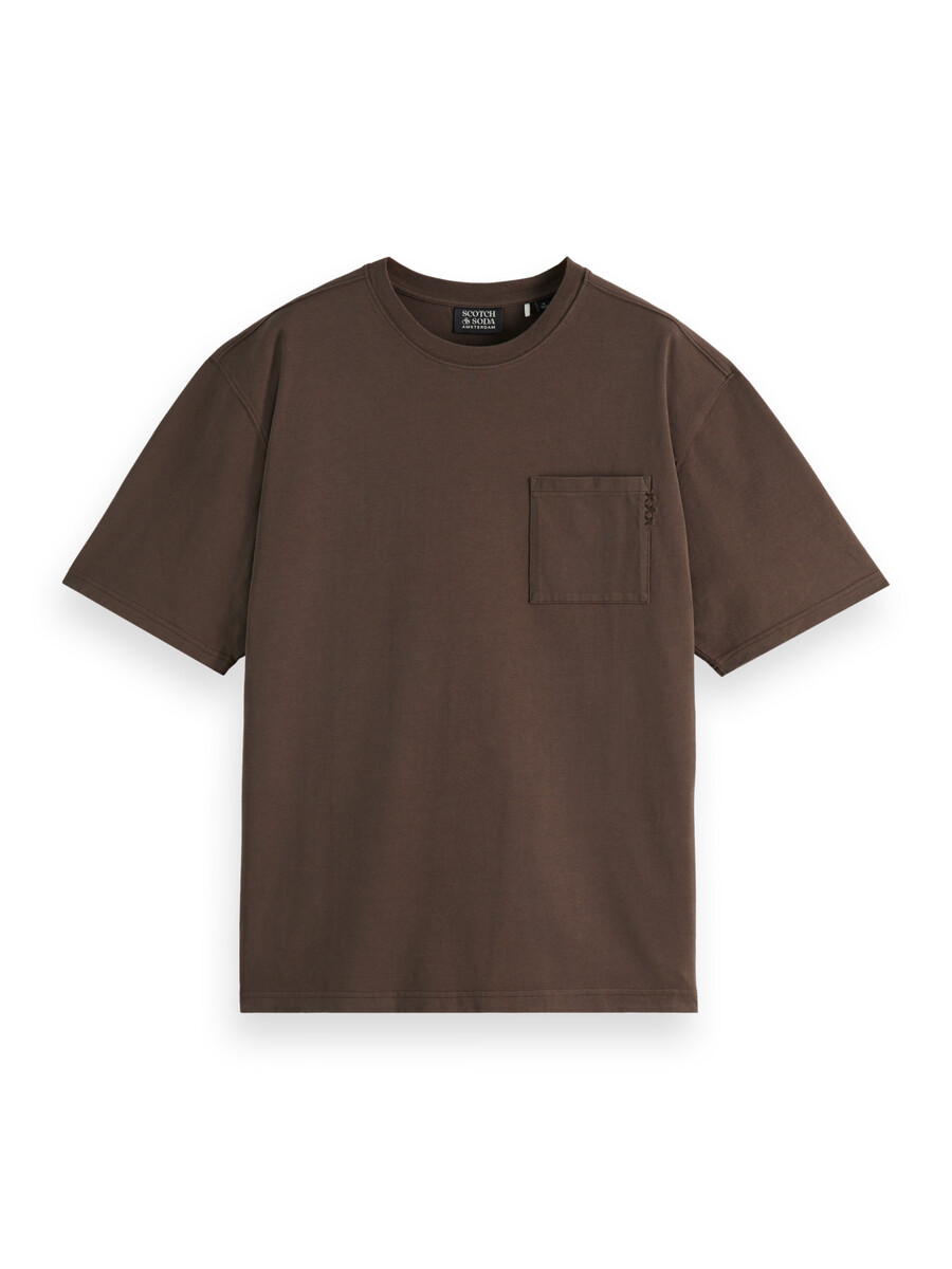 t-shirt mit lockerer passform und brusttasche