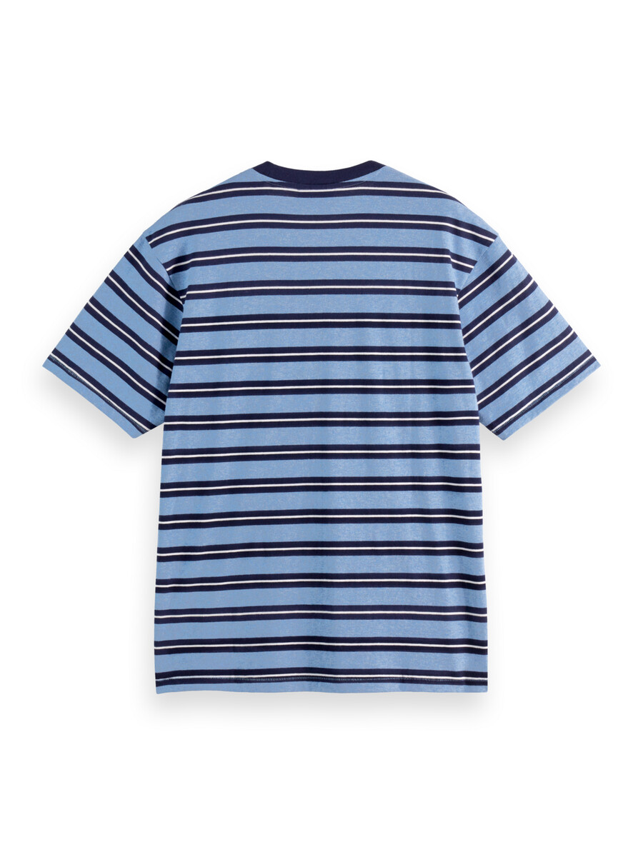 garngefärbtes locker geschnittenes streifen-t-shirt