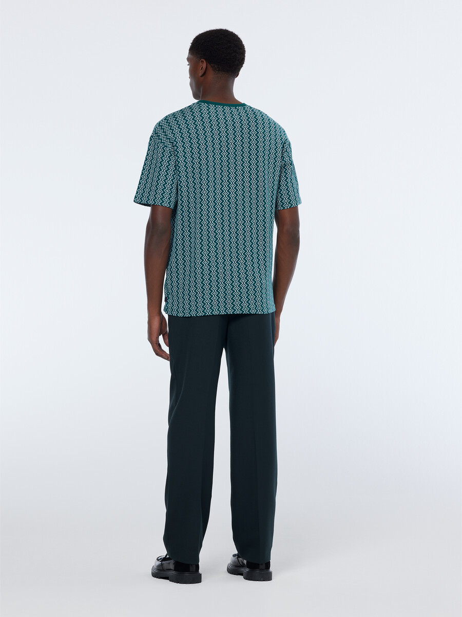 jacquard-t-shirt mit lockerer passform