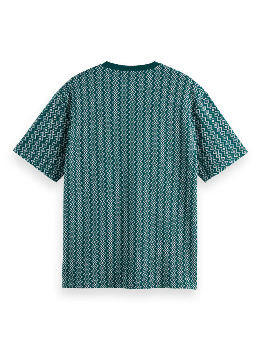 jacquard-t-shirt mit lockerer passform