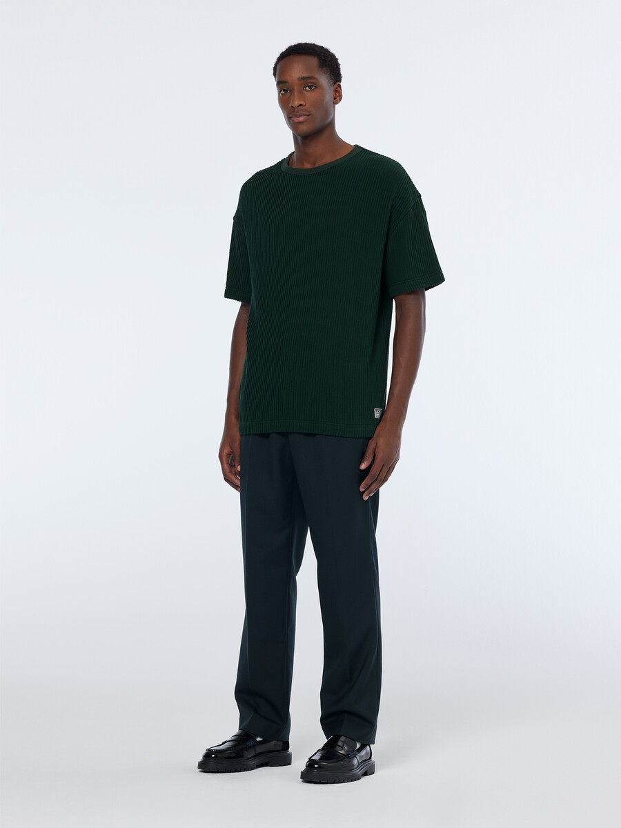 strukturiertes locker sitzendes t-shirt