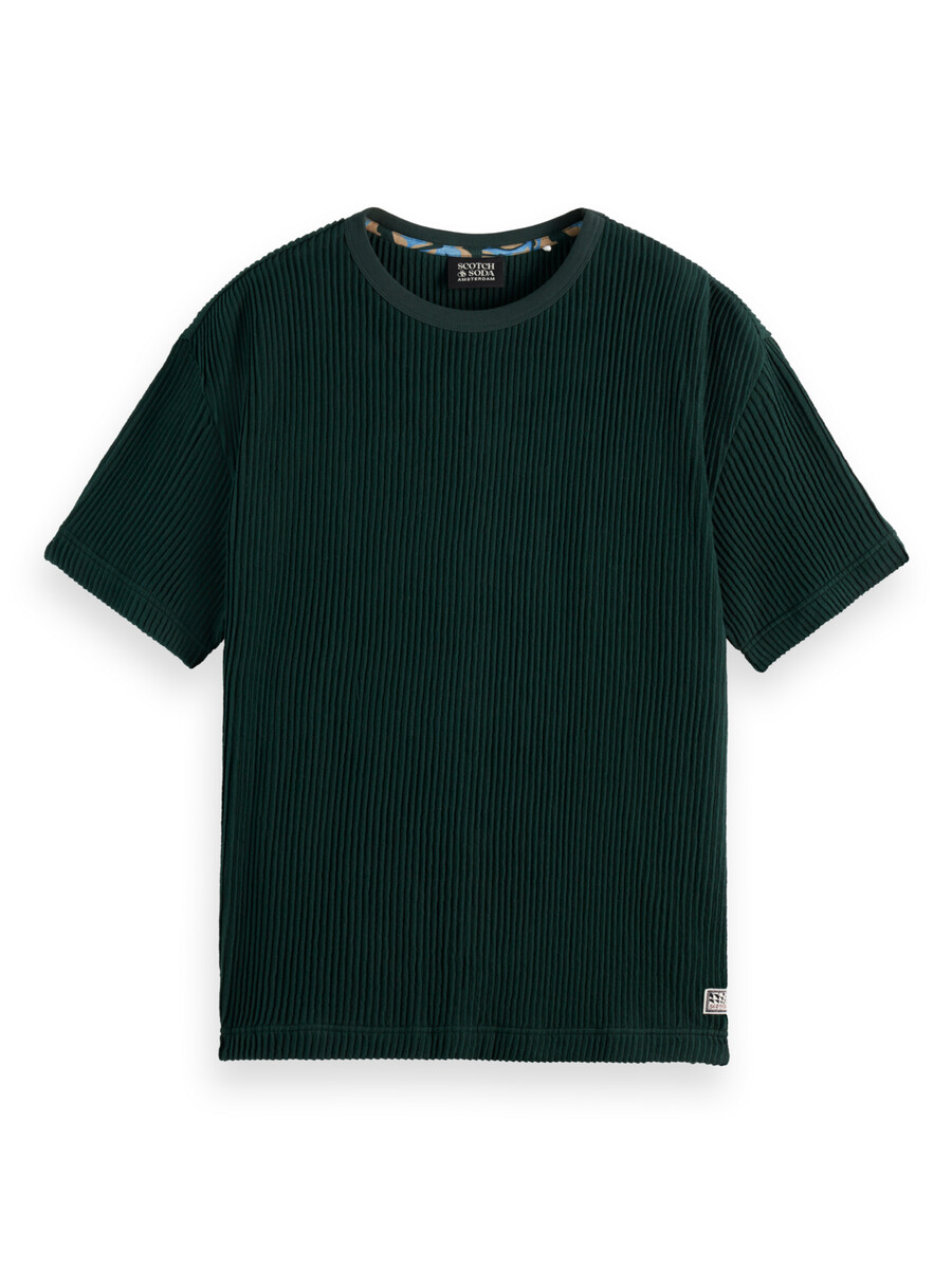 strukturiertes locker sitzendes t-shirt