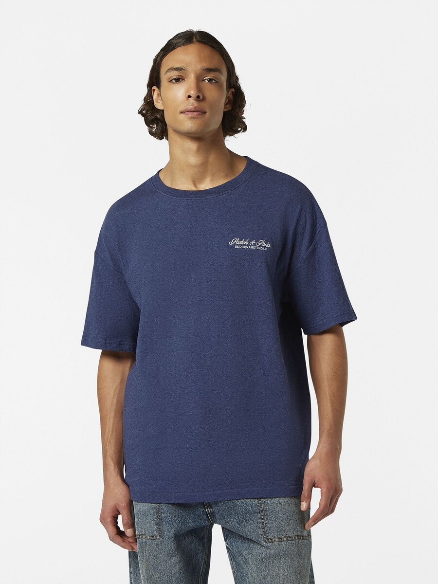 logo-t-shirt mit lockerer passform