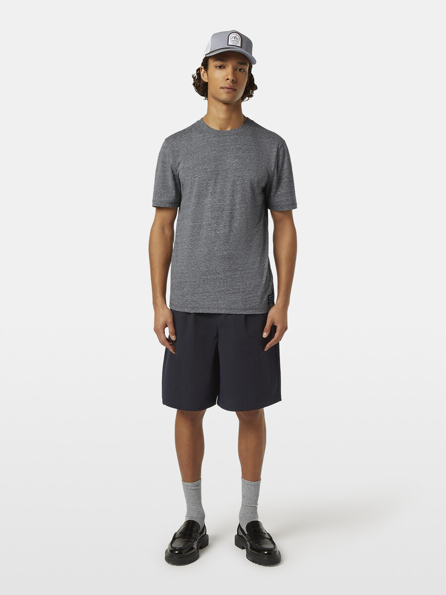 melange-t-shirt mit regulärer passform