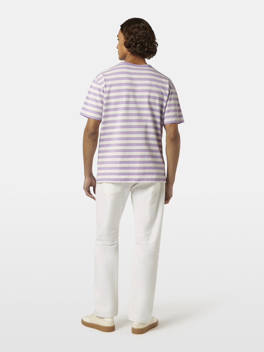 t-shirt mit lockerer passform und waffelstreifen