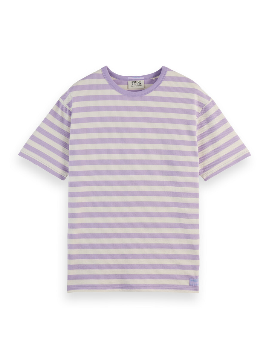 t-shirt mit lockerer passform und waffelstreifen