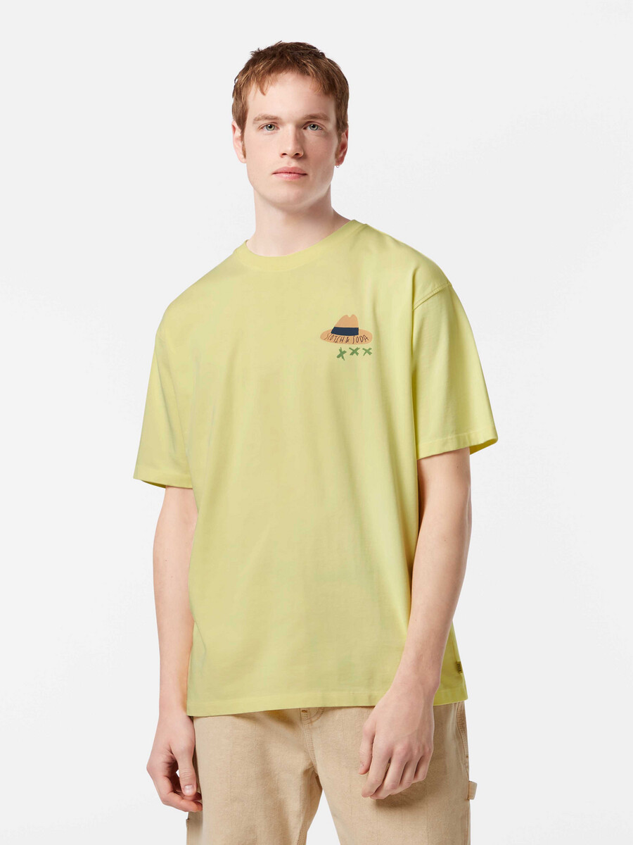 t-shirt mit lockerer passform und aufdruck