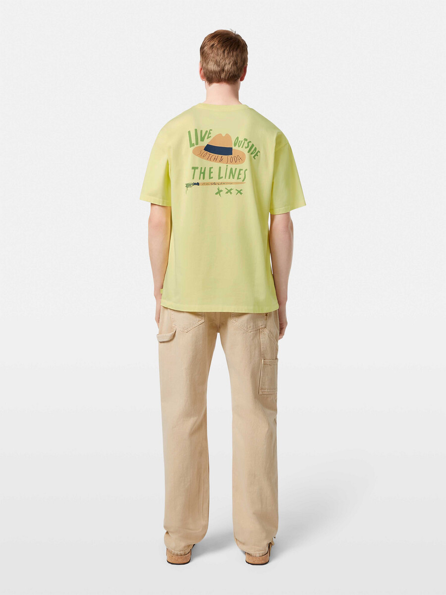 t-shirt mit lockerer passform und aufdruck