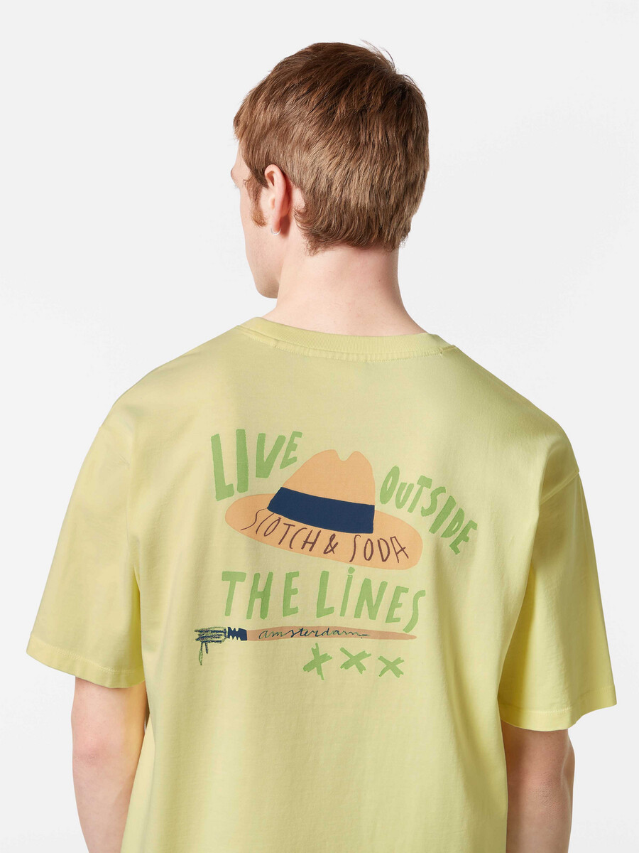 t-shirt mit lockerer passform und aufdruck