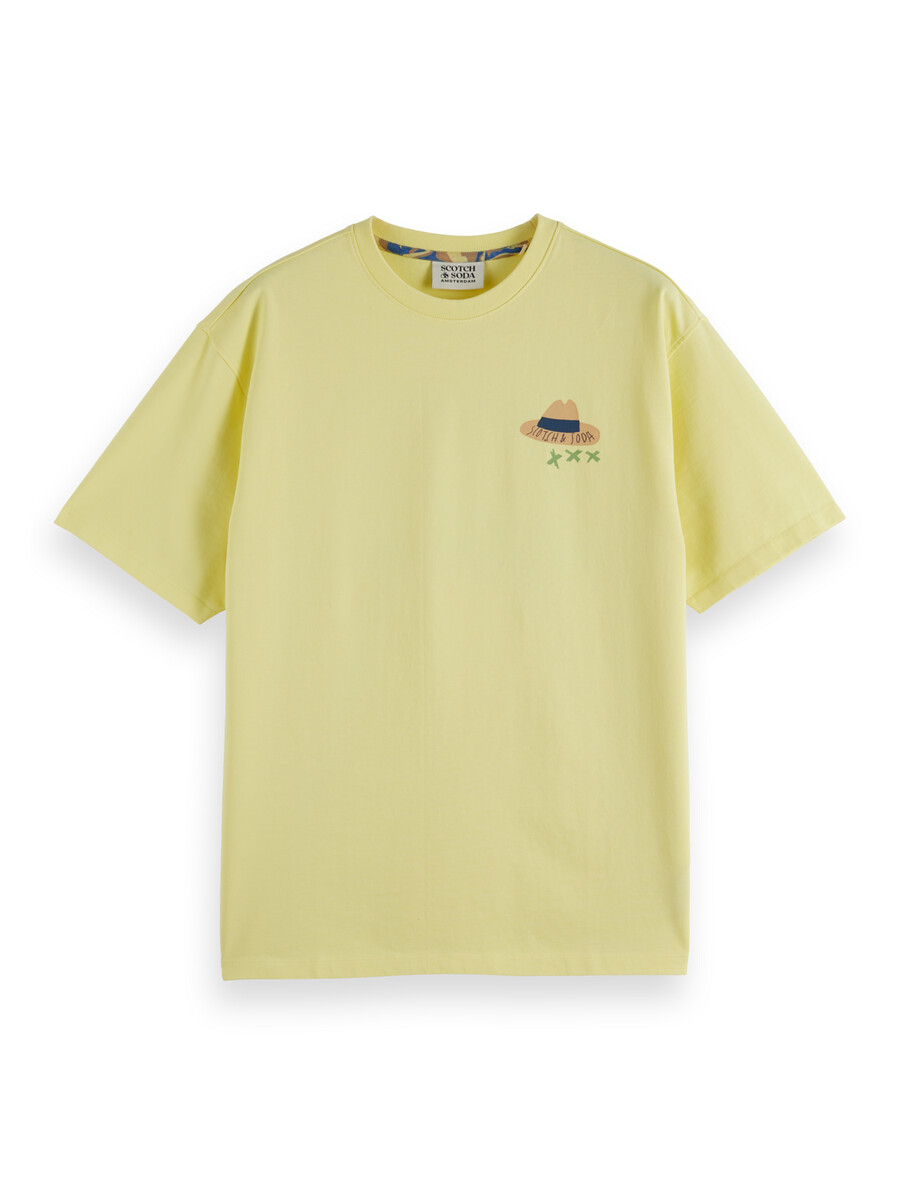 t-shirt mit lockerer passform und aufdruck