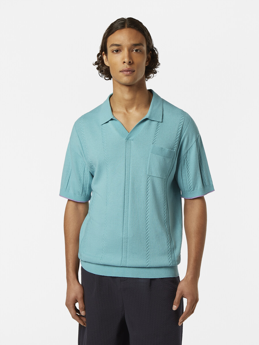 strickpolo mit lockerer passform