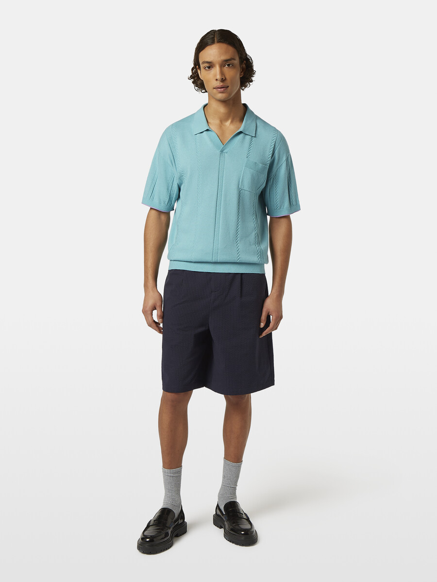 strickpolo mit lockerer passform