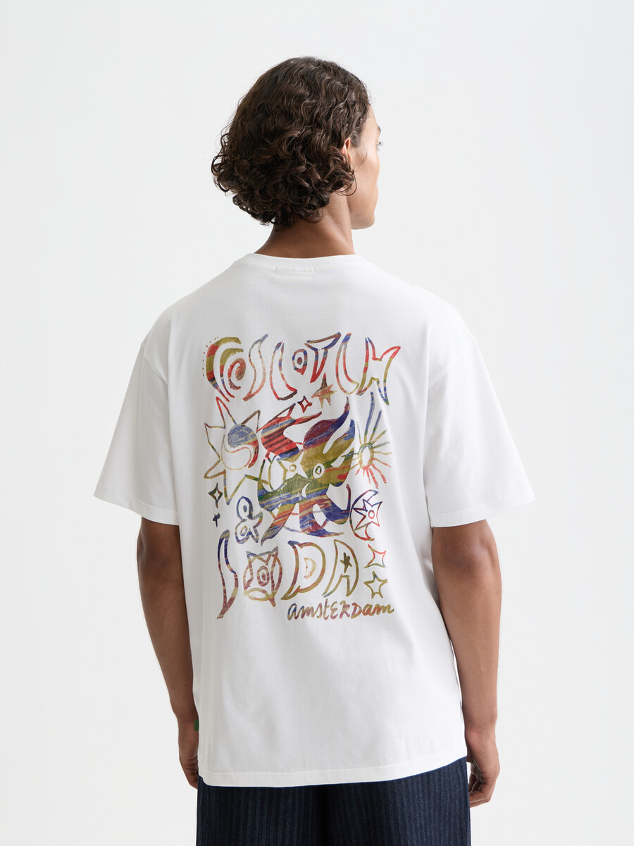 t-shirt mit motiven auf vorder- und rückseite bequeme passform