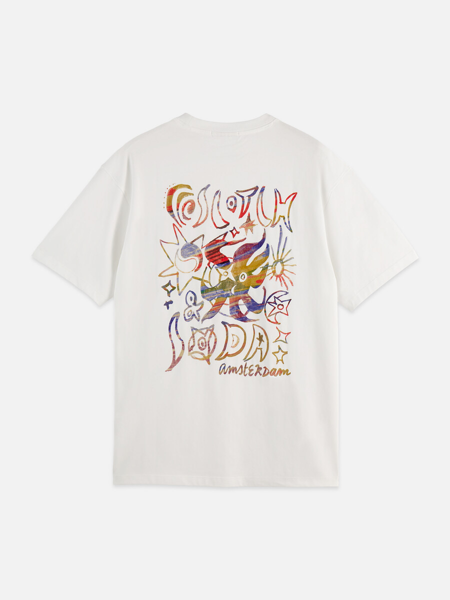 t-shirt mit motiven auf vorder- und rückseite bequeme passform
