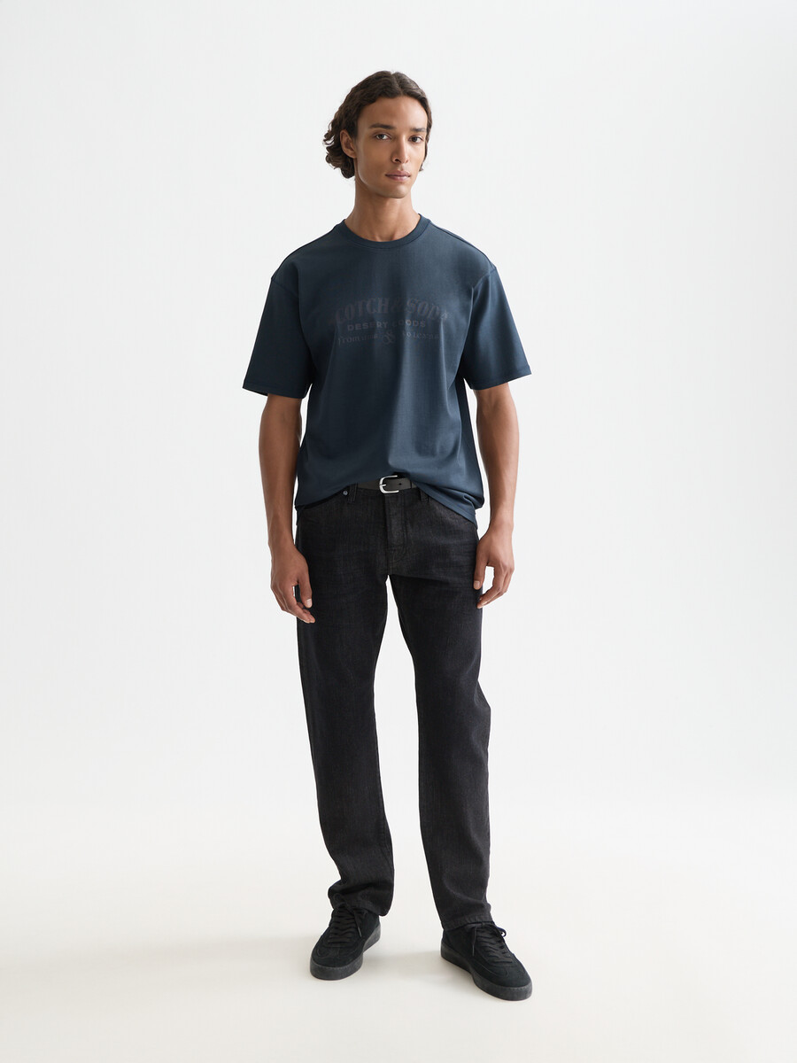 t-shirt mit lockerer passform und frontmotiv