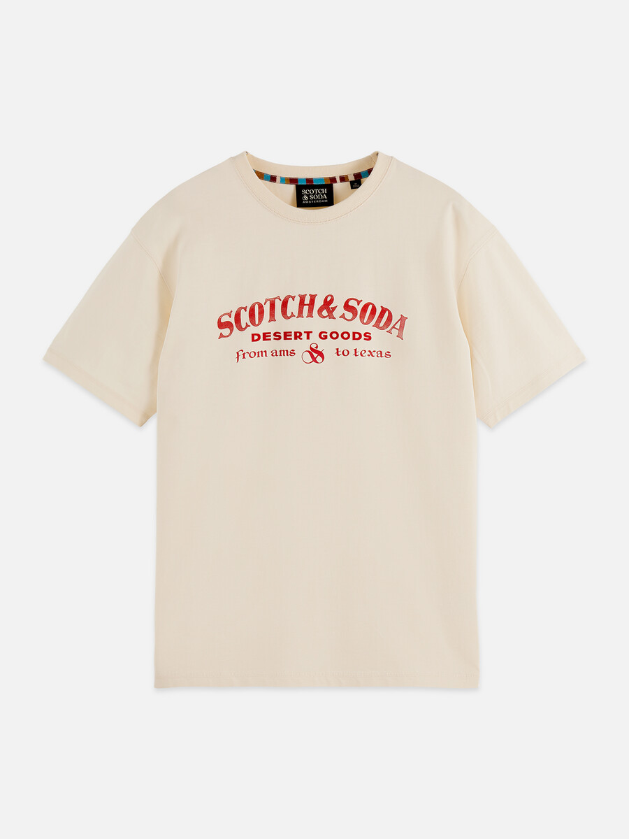 t-shirt mit lockerer passform und frontmotiv