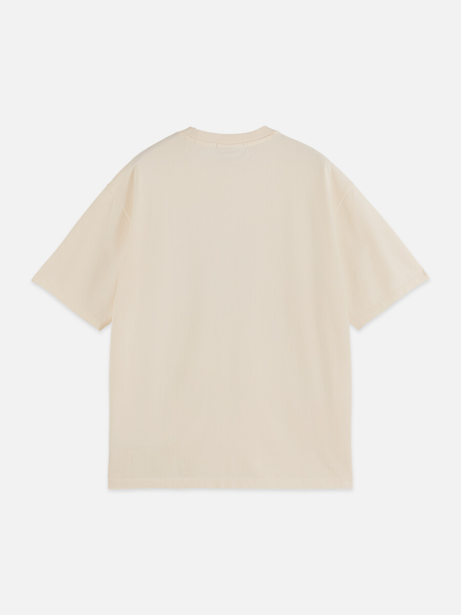 locker geschnittenes t-shirt mit kreuzstich-frontmotiv