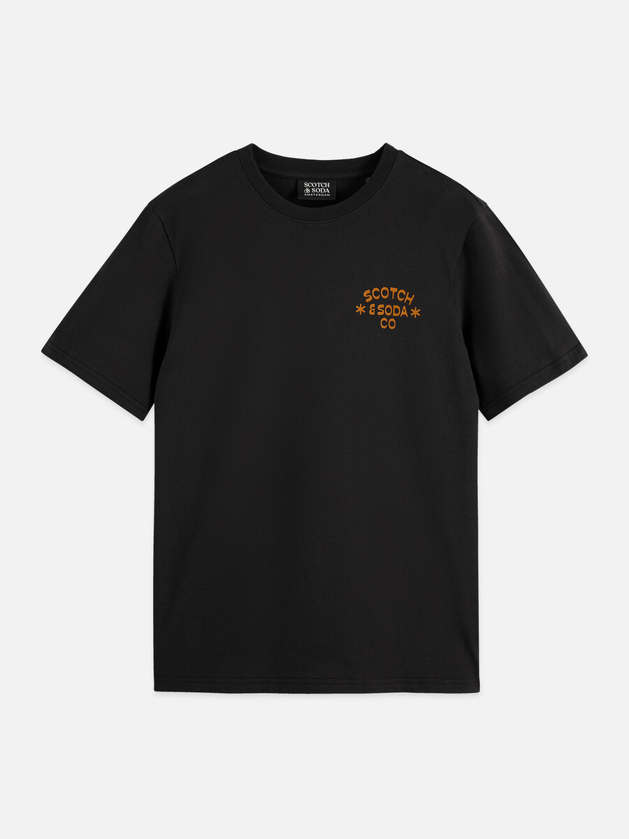 t-shirt mit brustmotiv normale passform