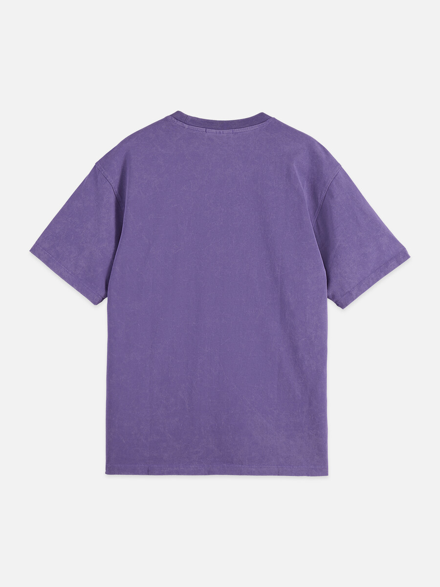 vorderseite mit motiv lockere passform schneeweiß gewaschenes t-shirt