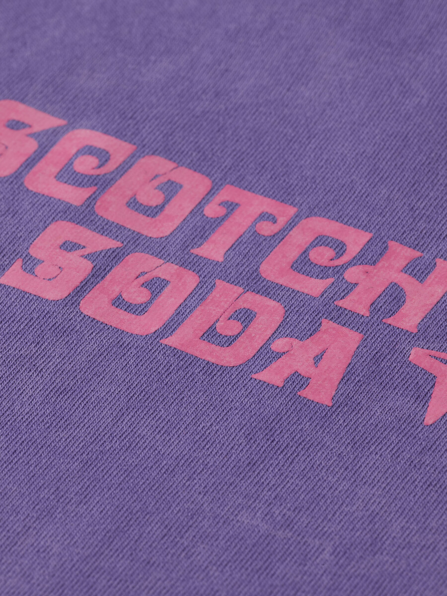 vorderseite mit motiv lockere passform schneeweiß gewaschenes t-shirt