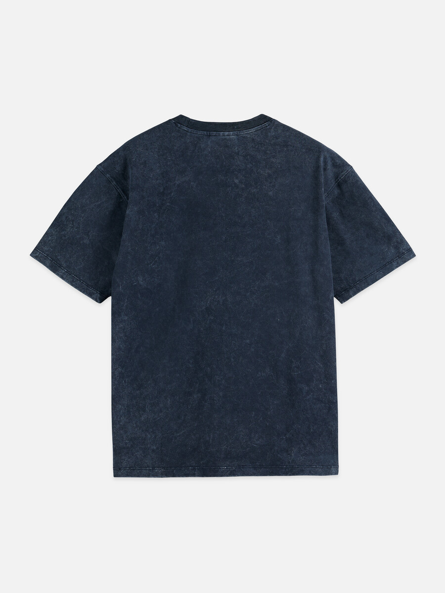 vorderseite mit motiv lockere passform schneeweiß gewaschenes t-shirt
