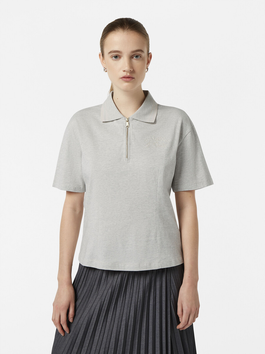 poloshirt mit reißverschluss