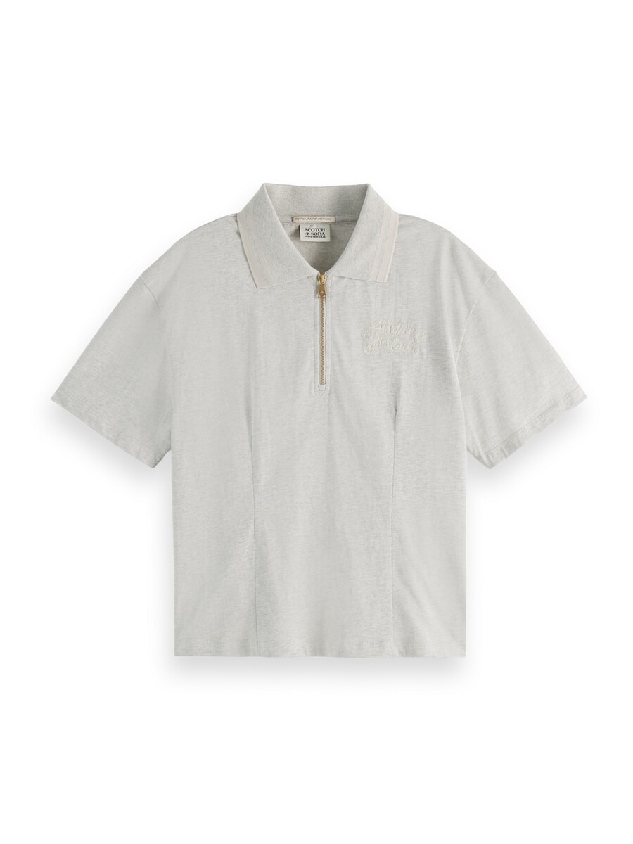 poloshirt mit reißverschluss