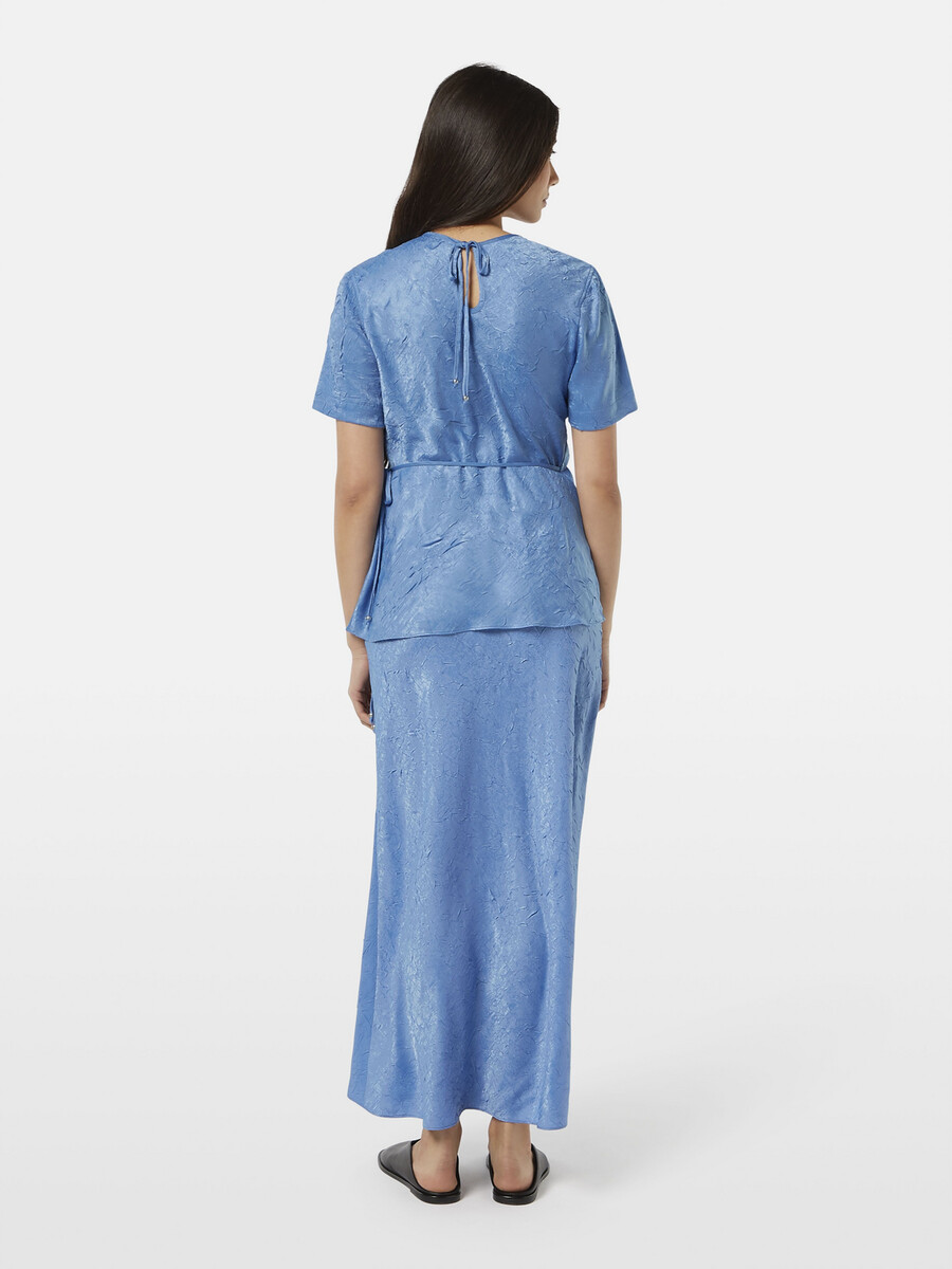 wickeloberteil aus geknittertem satin