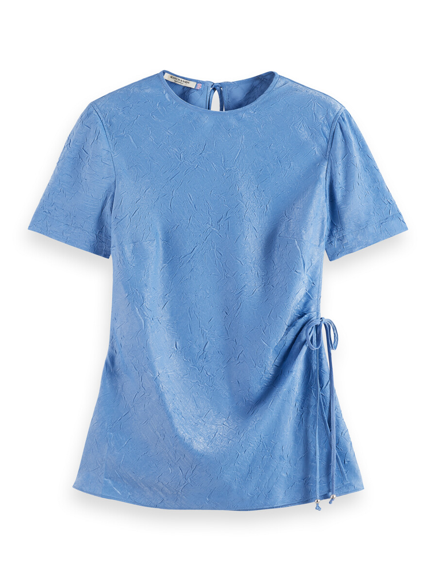 wickeloberteil aus geknittertem satin
